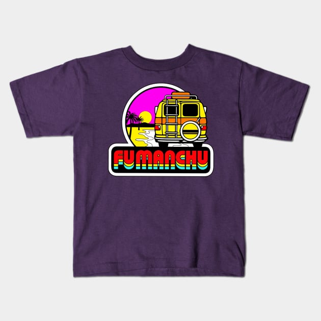 Fu Manchu Kids T-Shirt by CosmicAngerDesign